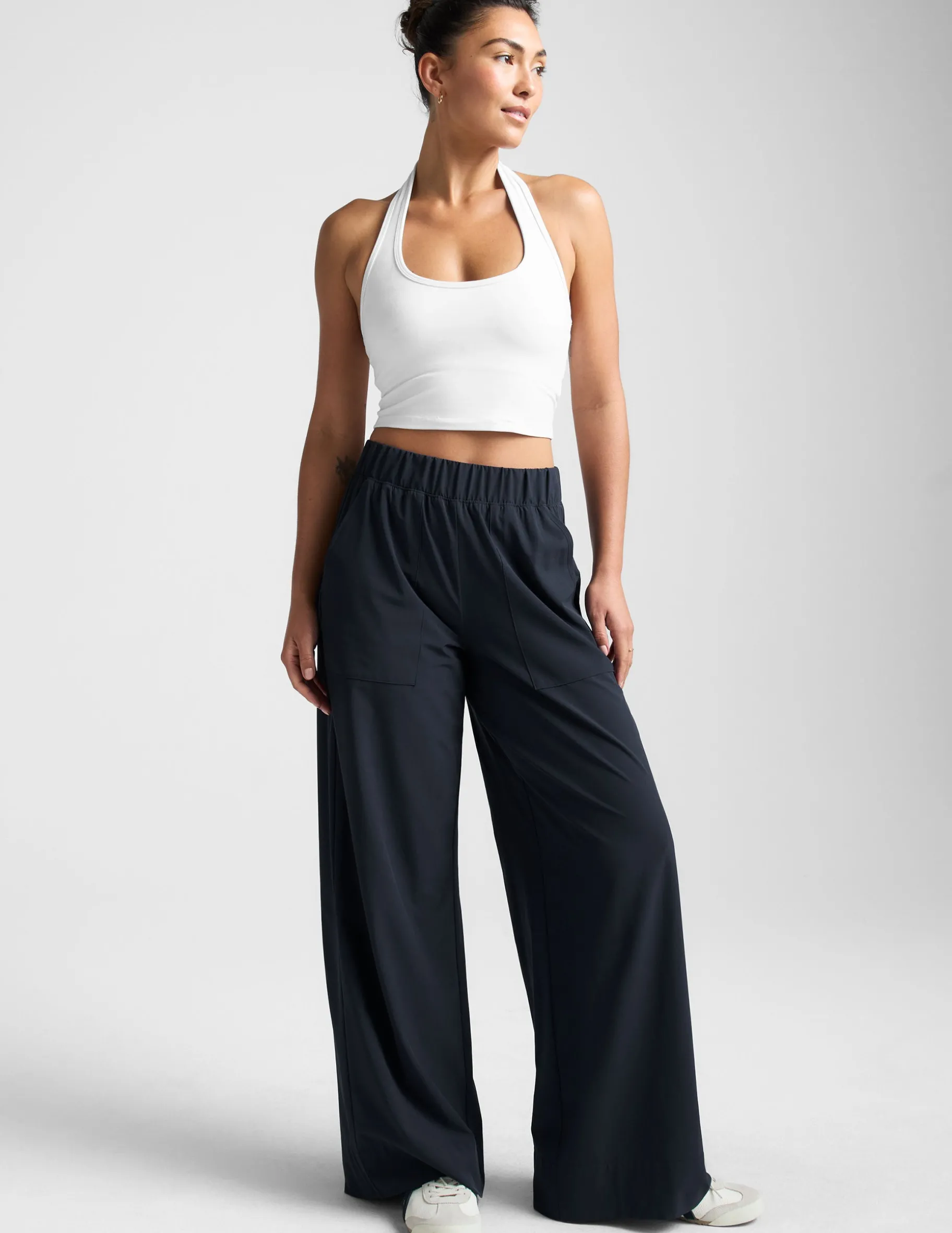 Spacedye Well Rounded Cropped Halter Tank