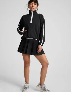 Stretch Woven Course Contrast Half Zip Pullover